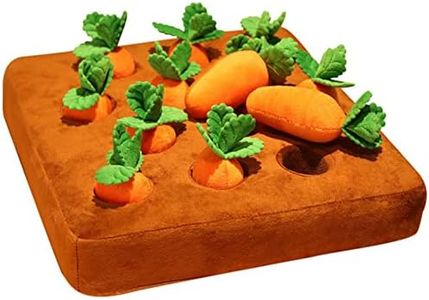 YYIJ Pet Carrots Plush Chew Toys Dog Carrot Toys Interactive Dog IQ Training Encourage Natural Foraging Skill Puzzle with 12 Carrots Toy for Training and Stress Relief(Carrot)