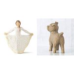 Willow Tree Butterfly Figurine & Love My Dog Small Standing Figurine