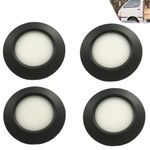 4pcs 12V LED Spot Lights Caravan Interior Dimmable Recessed Ceiling Mount Light 3W Roof Downlight for T4 T5 Camper Boat Yacht Cabin Sailboat Under Cabinet Kitchen Bathroom Black 3000K Warm White