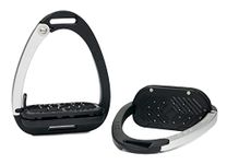 LeMieux Vector Control Stirrup - Black / Aluminium - Aviation Grade Aluminium - Lightweight - Ergonomic Footplate