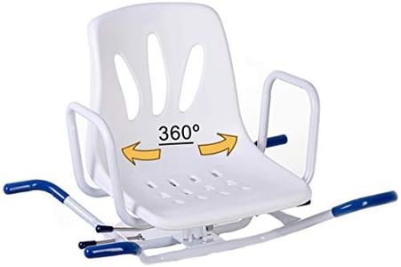 OrtoPrime Silla Bañera Giratoria 360º - Asiento Bañera Adulto Cómoda Transferencia - Silla Ducha Mayores FÁCIL Acceso - Silla de Baño Antideslizante