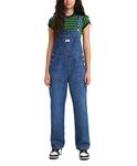 Levi's Women's Vintage Overalls, (New) Medium Indigo Worn in, Large