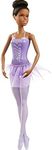 Barbie Ballerina Doll in Purple Removable Tutu with Black Hair in Top Knot, Brown Eyes, Ballet Arms & Sculpted Toe Shoes