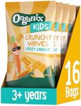 Organix KIDS Crazy Carrot Crunchy Waves Snack 3+ years Multipack 4 x 14 g (Pack of 4)