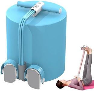 Multi-Functional Pedal Puller Resistance Rope - 6 Tube Elastic Yoga Tension Rope for Abdomen, Waist, Arm - Adjustable Resistance Levels - Smart Voice Counting Option - Suitable for All Ages（Blue）