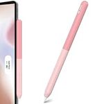 NIUTRENDZ Silicone iPencil Case Compatible with Apple Pencil 2nd Generation Case Gradient Color Protective Cover Sleeve Skin for Apple Pencil 2nd Gen (Apple Pencil 2nd Generation, Gradient Pink)