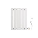 ELEGANT 400W Smart WiFi Thermostatic Electric Radiator, Wall Mounted Designer Panel Heater with 7d/24h Timer & LCD Display, White, 600x452mm