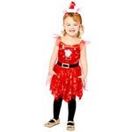 (PKT) (9908564) Child Girls Peppa Pig Christmas Fairy Dress Costume (2-3 yr)