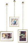 Umbra fotochain photo display, 4" x 6" and 4" x 4", Matte-brass