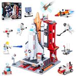 Space Exploration Shuttle Toys for 6 7 8 9 10 11 12 Year Old Kids, Girls, Boys, 12-in-1 STEM Projects Rocket Building Toy Kit with 3 Astronauts, Airplane Rocket Set, Gift idea for Ages 6 +, 885 Pcs