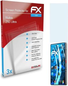 atFoliX Screen Protection Film compatible with Nubia Z60 Ultra Screen Protector, ultra-clear FX Protective Film (3X)