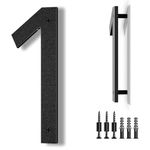 IVERRA 8 Inch Large Floating House Numbers, Black Modern House Number for Outside, Big Plastic Exterior Address Numbers for Door Wall Street (1)