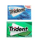 Trident Sugar Free Chewing Gum Original Flavor 14 Sticks, 26 G And Spearmint Flavor 14 Sticks, 26 G
