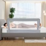 grelex Toddler Bed Rails, 51 Inch Foldable Bed Rail for Toddlers, Baby Bed Rail Guard for Twin, Full, Queen Size Bed, Box, Platform Bed, with Reinforced Safety System