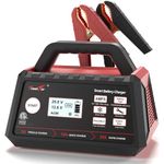TowerTop 2/10/25 Amp 12V Smart Car Battery Charger, Fully Automatic Battery Maintainer with Engine Start, Auto Desulfator, Battery Repair, Winter Mode, for AGM, STD, Gel, Deep Cycle Batteries(Red)