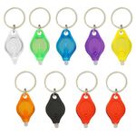 9PCS LED Flashlight Keychain Ring, Mini Small White Rows Ultra High Bright Tiny Micro UV Lighting Squeeze Penlight Button Bulk for Name Tag Pocket Emergency, Nurses Badge Reel Zipper, Multicolor Shell