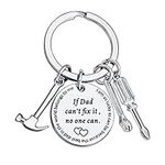 BESPMOSP Daddy Gift Dad Keyring Gifts For Dad From Daughter Son Father’s Day Key Ring Daddy Birthday Keychain Gifts for Dad Funny Dad Gifts If Dad Can’t Fix It No One Can Key Ring (dad)