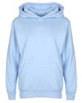 Mischief Ages 1-15 Boys Girls Plain Fleece Hoodie Unisex Childrens Hooded Sweatshirt Pullover Hoody 30+ Colours Sky Blue