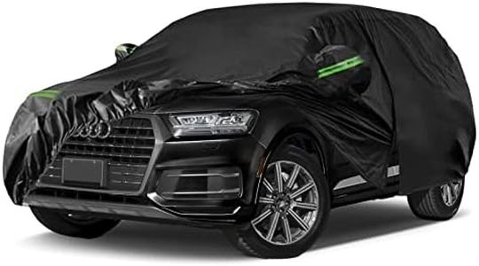 sportuli Waterproof Car Cover Replace for 2006-2023 Audi Q7/SQ7, 6 Layers All Weather Full Car Covers with Zipper Door & Windproof Bands for Snow Rain Dust Hail Protection (Q7),Black