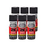 Rust-Oleum 271915-6PK Automotive Spray Paint, 6 Pack, Semi-Gloss Black