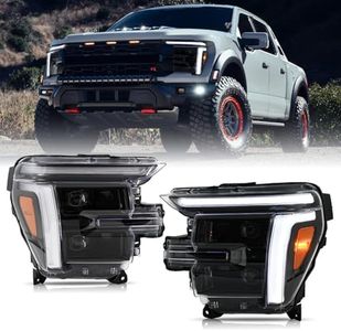 Oahiem Headlights for F150 F-150 2024-2026 King Ranch/Lariat/Platinum/Raptor with Startup Animation Sequential Turn Signal (Dual Lens)