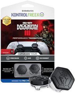 KontrolFreek Call of Duty: Modern Warfare III Performance Thumbsticks for PlayStation 4 (PS4) and PlayStation 5 (PS5) | 1 High-Rise, 1 Mid-Rise | Black/Clear