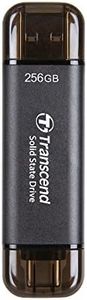 Transcend TS256GESD310C 256GB Portable SSD, ESD310C, USB 10Gbps with Type-C and Type-A