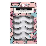 JIMIRE Fake Eyelashes Natural Lashes False Eyelashes Multipack Pink