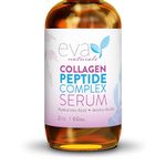 Collagen Peptide Complex Serum by Eva Naturals (60ml) - Best Anti-Aging Face Serum Reduces Wrinkles and Boosts Collagen - Heals and Repairs Skin while Improving Tone and Texture