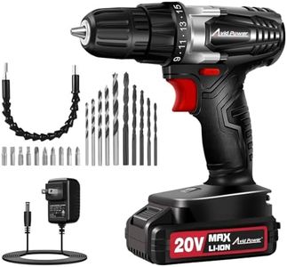 AVID POWER 20V MAX Lithium lon Cordless Drill, Power Drill Set with 3/8-Inch Keyless Chuck, Variable Speed, 16 Position and 22pcs Bits (Black)