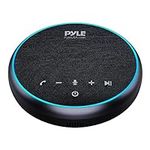 PyleUsa Conference Speaker Bluetooth Speakerphone - Multipurpose Conference & Streaming Speaker,Noise Canceling Swiss Immersive Crisp Voice Pickup for Office,Travel,Home, w/USB-C,Aux Cables - PSCN42