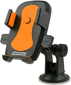 Armor All Phone Mount for Cars, 3-in-1 Phone Holder, Suction Dashboard, Windshield, & Vent Mount, 360° Rotation, Fits iPhone Max, Android, and All Smartphones, 3.5” inch Grip, Quick Release Button