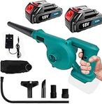 ANUPTTA Leaf Blower and Vacuum,Cordless Leaf Blower Compatible with Makita 18V Battery, 21000RPM 2-in-1 Handle Electric Leaf Blower with 2x3Ah Battery for Cleaning Dust Small Trash Car Computer