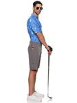 Styzen Men's Flexi-Waist Golf Shorts (Shark Grey,36)