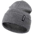 FURTALK Toddler Knitted Winter Hat Boys Girls Acrylic Beanie Hat Baby Kids Cuffed Winter Hats Dark Grey