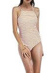 Macolily Stripe One Piece Swimsuit 