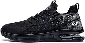 IIV Mens Air Running Shoes Casual Tennis Walking Athletic Gym Fashion Lightweight Slip On Sneakers Black 8