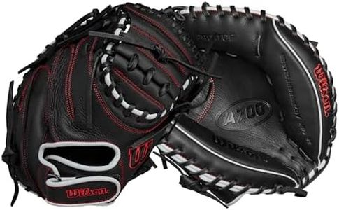 Wilson A700 FPCM 32.5" Baseball Catcher's Mitt - Black/Silver/Red, Right Hand Throw
