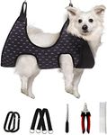 Supet Dog Grooming Hammock Harness for Cats Dogs, Relaxation Pet Grooming Hammock Restraint Dog & Small Animal Leashes Sling for Grooming Helper for Nail Trimming Clipping
