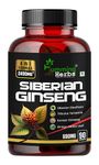 Humming Herb Siberian Ginseng | Energy Boosting, Immune Supporting & Performance Enhancing | Includes Ginkgo Biloba Leaf, Tribulus Terrestris & Korean Eleuthero Root Extract Ginseng- 2490mg - 90 Cap