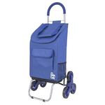 Trolley Dolly Stair Climber, Blue Foldable Cart Condo Apartment