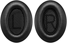 Replacement Ear Pads for Bose QC35, Ear Cushion Kits with Memory Form Compatible with QuietComfort 35 Headphones(1Pair Black)