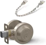 MEGA HANDLES RAEGEN Collection - Reversible Deadbolt + Transom Chain (Satin Nickel)