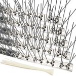 aushucu Bird Spikes Cover 11Feet Stainless Steel Pigeons Spikes Small Bird Spikes for Roof Fence Window Mailbox(11Feet)