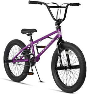 cubsala Freestyle BMX Bike, 20 Inch Kids Bicycle for 7-13 Years Old Kids and Beginner Level Rider, Purple