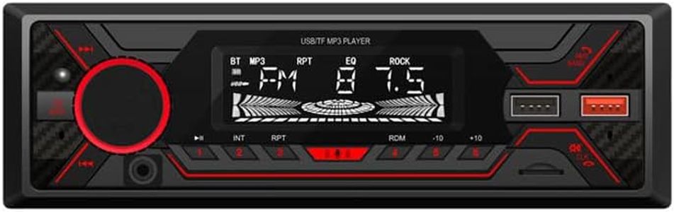 ModishOmbre® Car FM Stereo System -720S MP3 Player With Bluetooth , 1 DIN, 200 watts ( Mutliple Equalizer Mode ) with Dual USB Ports (Music & Charging), AUX in, FM, Hands Free Calling with Phone Caller Id & Remote Control ( Remote Control Including )