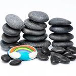 BELLE VOUS 120 Pack of River Painting Rocks - 1.3-7cm/0.5-2.75 Inches Assorted Kindness Rocks - Large Flat & Smooth Pebbles/Stones for Painting, Arts, DIY Crafts or Garden Decoration