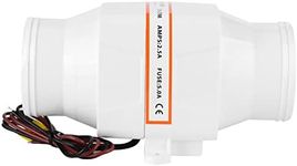 3'' in-Line Air Blower Marine Bilge Air Blower Mute Strong Ventilation Fan for Yacht Boat RV 12V/24V (12V)