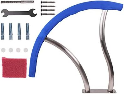 GarveeLift 2Pack 30 x 30 inch Swimming Pool Handrail 304 Stainless Steel Rustproof Pool Stair Rail for Inground Pool with Blue Grip Cover