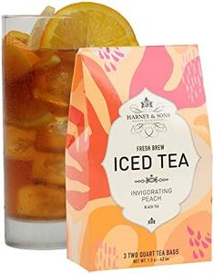 Harney & Sons Fresh Brew Peach Iced Tea, 3 count box, Makes 6 Quarts of Iced Tea